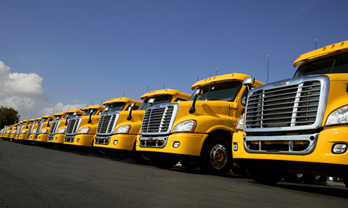 Fleet of trucks