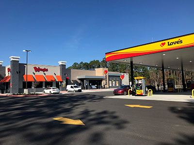 Love's Travel Stop exterior in Baldwin Florida