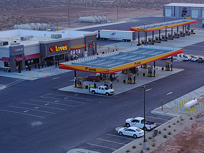 loves travel stops exterior in boron California