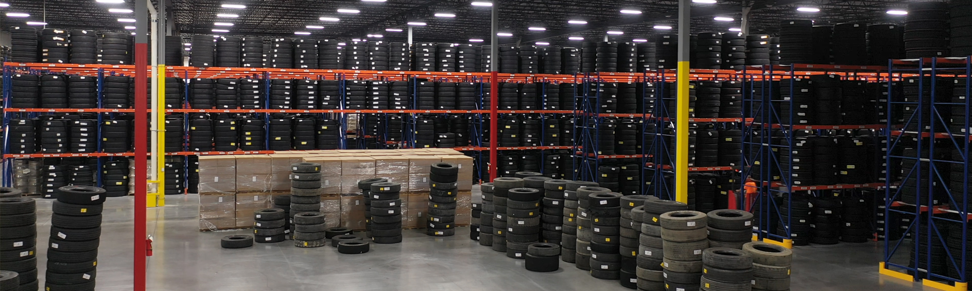 A photo of the interior of a retread facility